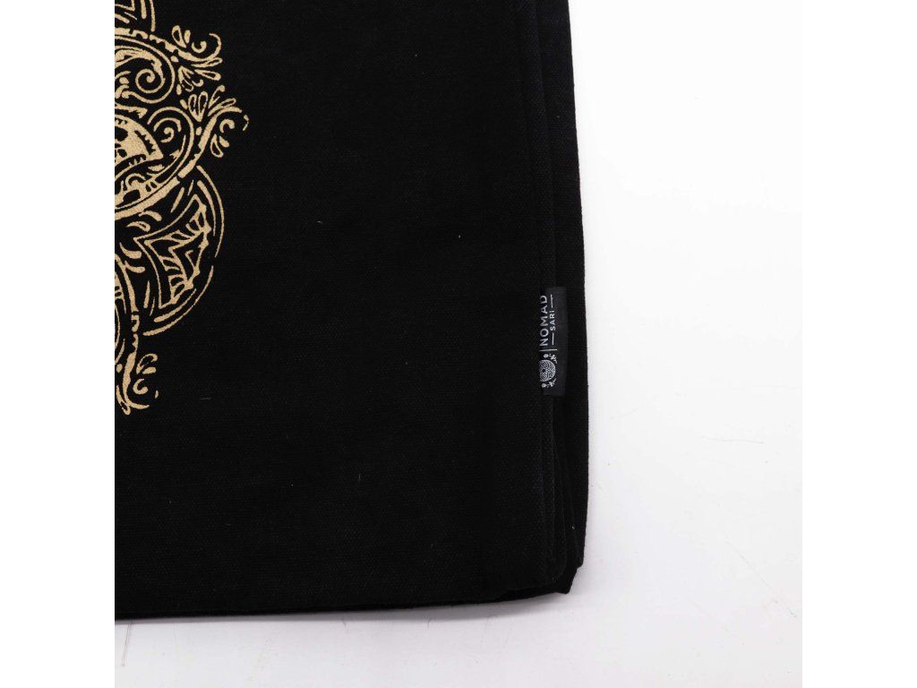 Velká Nákupní Taška (38x15x43cm) Čokoládová Stonewash 14oz- Svobodná Hamsa: Bavlněný materiál