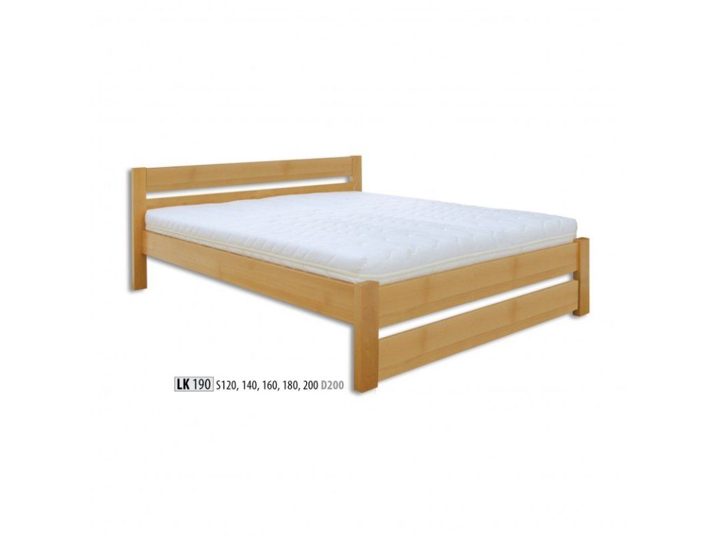 Postel LK 190 bukový masiv 140x200: Masivní bukové dřevo