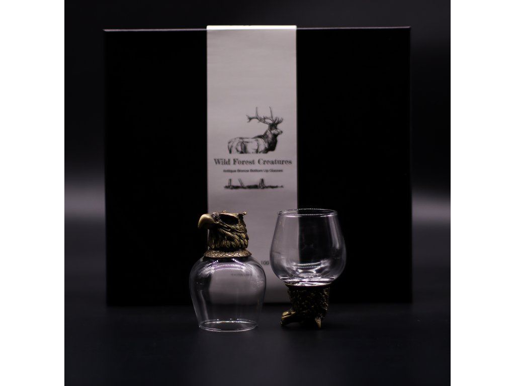 Dárková Sada 6 Sklenic Bottom Up Bottom Up (100ml) - Bytosti Divokého Lesa - Starožitný Bronz: Lesní zvířata