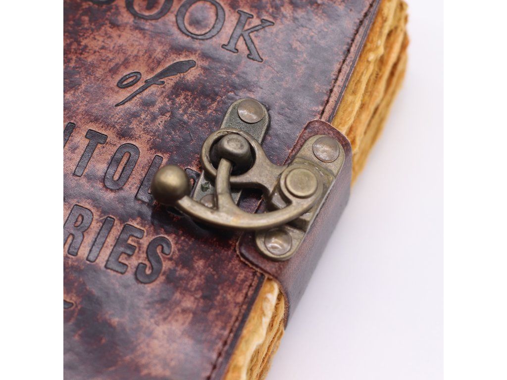 Kožený Zápisník se Zdobeným Okrajem (6x4") - The Book of Untold Stories: Kožená vazba