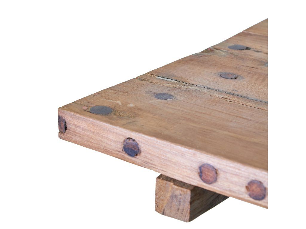 Čtvercový Skládací Stolek - 50x50cm: Teak ze starých rybářských lodí