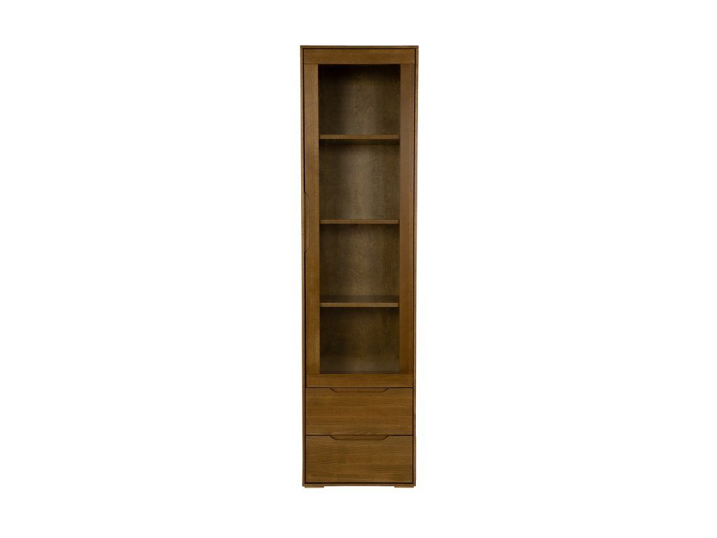 Buková vitrína KW420 MODERN LEVÁ: Prosklená čela