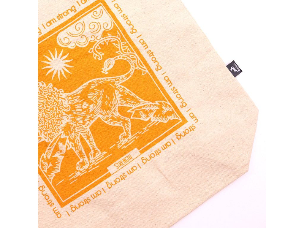 Hop Hare Nákupní Taška - I am Strong - 10oz Bavlněné Plátno: Symbol odolnosti a vytrvalosti