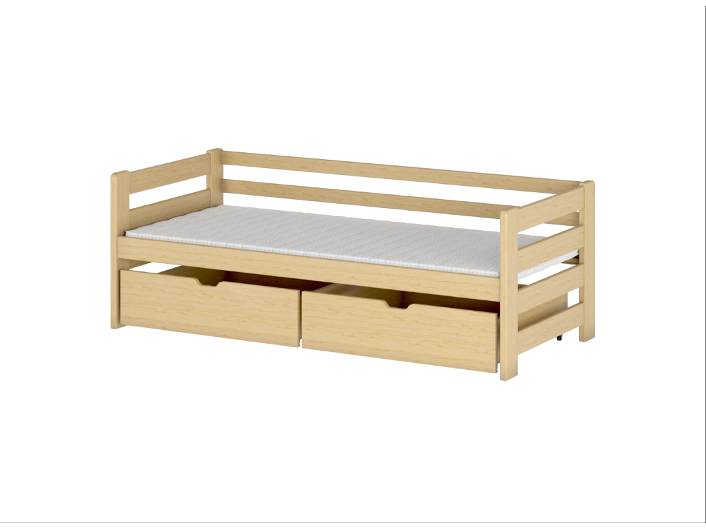 ERGO 80x180 borovicová dětská postel: Vysoké lišty