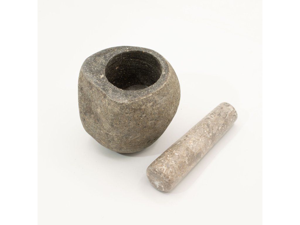Hmoždíř z Přírodního Říčního Kamene - Střední (cca 12x8cm): Každý kus je originál