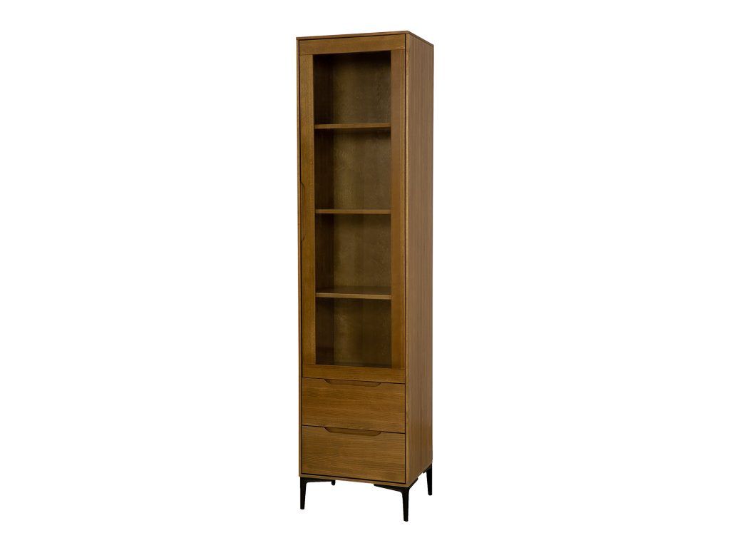 Buková vitrína KW420 MODERN PRAVÁ: Prosklená čela